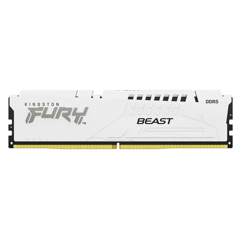 Kingston Fury Beast 32GB (1X32GB) DDR5 Expo 6000MT/S CL36 Memory (White) (KF560C36BWE-32)