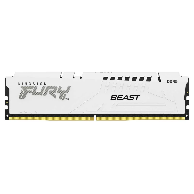 Kingston Fury Beast 32GB (2X16GB) DDR5 Expo 6000MT/S CL36 Memory (White) (KF560C36BWEK2-32)