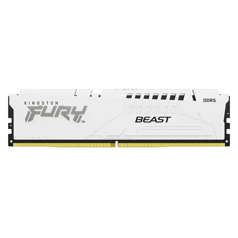 Kingston Fury Beast 16GB (1X16GB) DDR5 Expo 6000MT/S CL36 Memory (White) (KF560C36BWE-16)