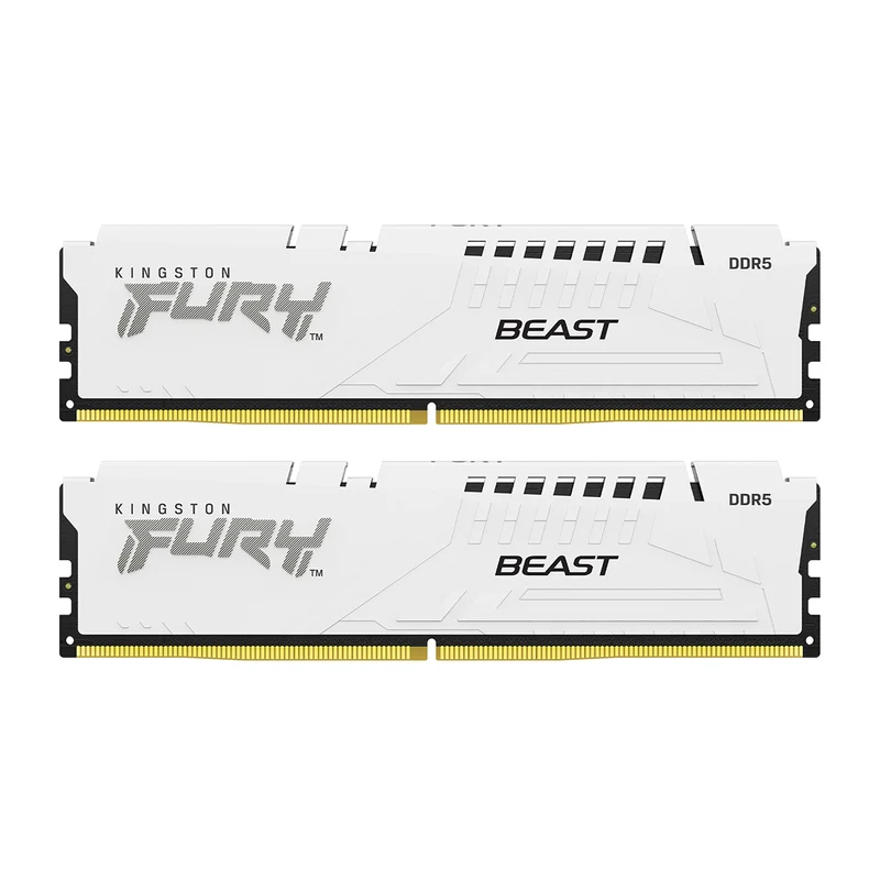 Kingston Fury Beast 64GB (2X32GB) DDR5 Expo 5600MT/S CL36 Memory (White) (KF556C36BWEK2-64)