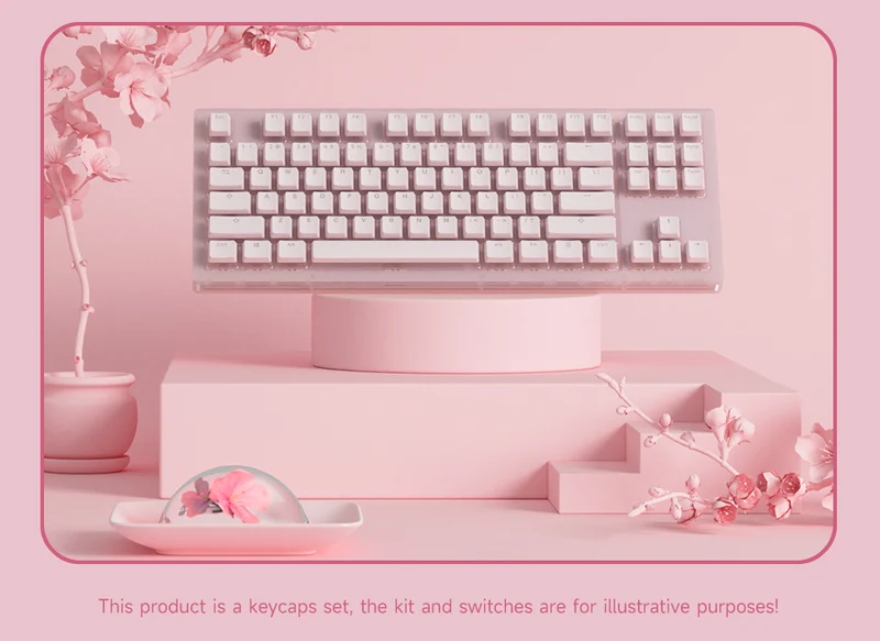 Akko Sakura Jelly Keycap Set 108 Keys