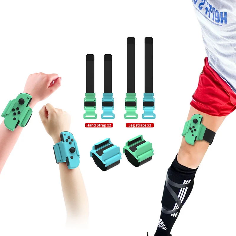 Dobe Wrist/ Leg Strap for Switch/ Switch OLED JoyPad (Includes 2 x Hand Straps & 2 x Leg StrapS TNS-2126B