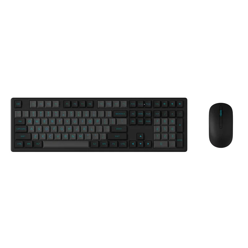 Akko MX108 Business Wireless Keyboard & Mouse Combo (Black & Cyan)