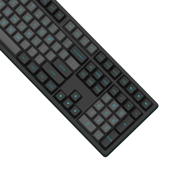 Akko MX108 Business Wireless Keyboard & Mouse Combo (Black & Cyan)