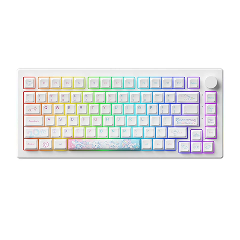 Akko Cinnamoroll 20th Anniversary 5075B Plus Multi-Modes RGB Hot-Swappable Mechanical Keyboard (KTT Black)