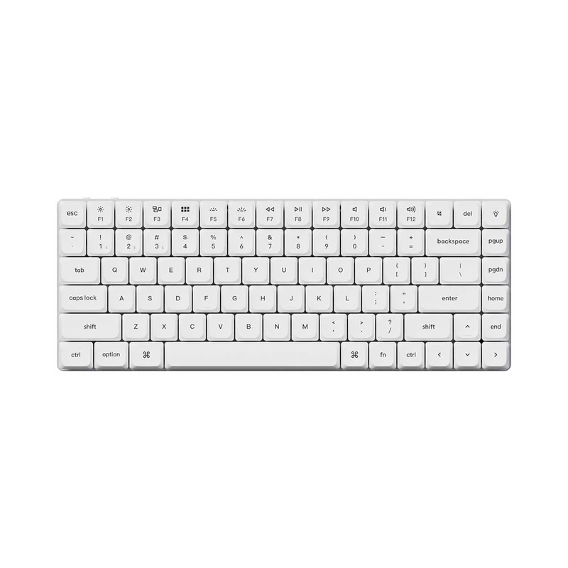 Keychron K3 Pro QMK/Via White Backlit Custom Wireless Mechanical Keyboard - White (Brown Switch) (K3P-O3)