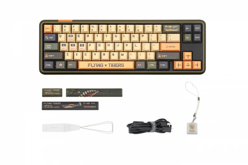 Ducky X Varmilo Miya Pro 68 Flying Tiger Wired Mechanical Keyboard (Cherry MX Brown) (A17A036A2A0A01A032)
