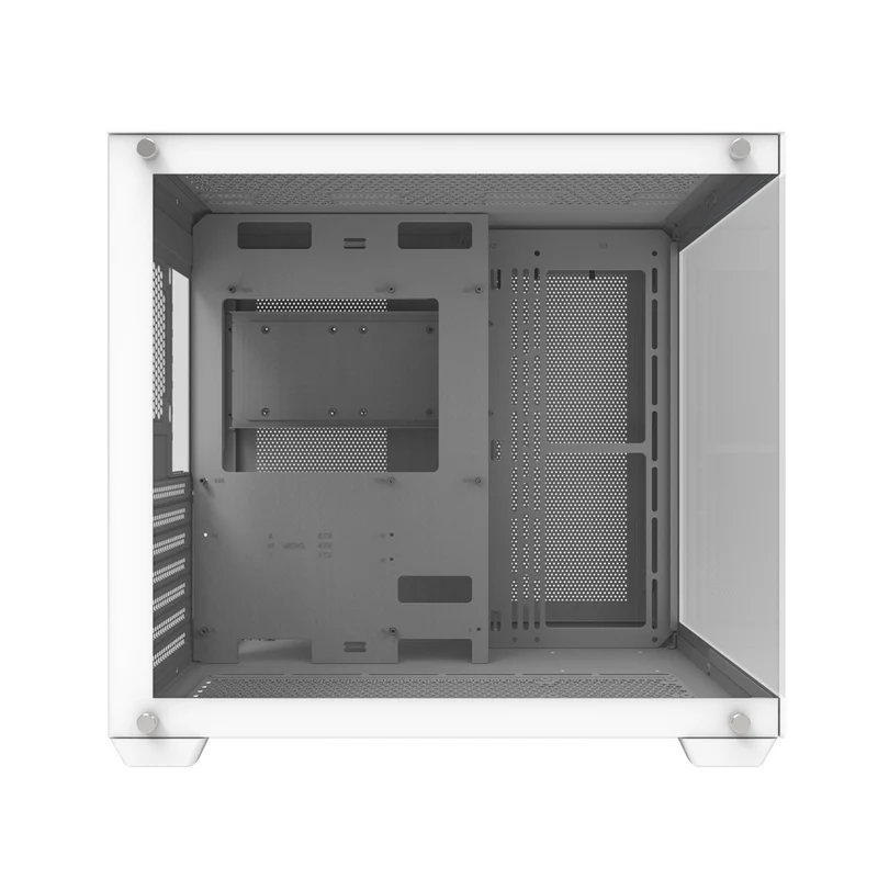 Darkflash C285P Tempered Glass Side Panel Dual Chamber ATX PC Case (White)