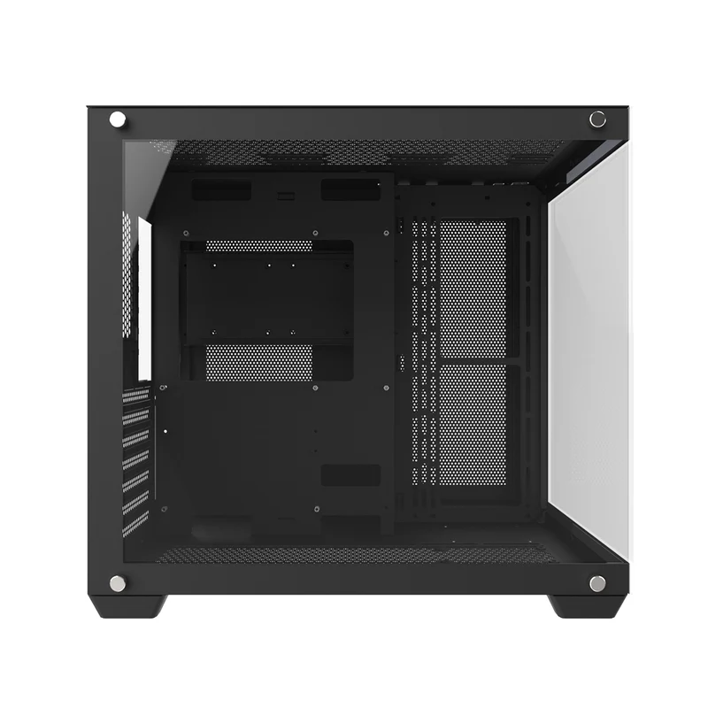 Darkflash C285P Tempered Glass Side Panel Dual Chamber ATX PC Case (Black)