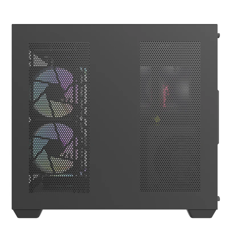 Darkflash C285P Tempered Glass Side Panel Dual Chamber ATX PC Case (Black)