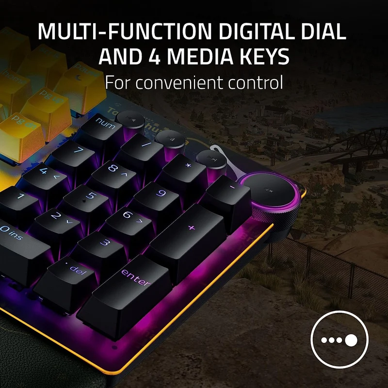Razer Huntsman V2 Optical Gaming Keyboard (PUBG Battlegrounds Edition) (Linear Optical Red Switch)