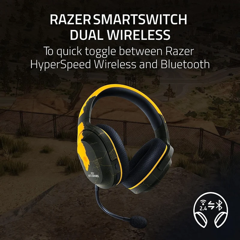 Razer Barracuda X (2022) Wireless Multi-Platform Gaming & Mobile Headset (PUBG Battlegrounds Edition)
