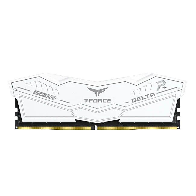 Teamgroup T-Force Delta RGB 16GB (1X16GB) DDR5 Intel XMP 6000MHZ CL38-38-38-78 1.25V Gaming Desktop Memory (White) (FF4D516G6000HC38A01)