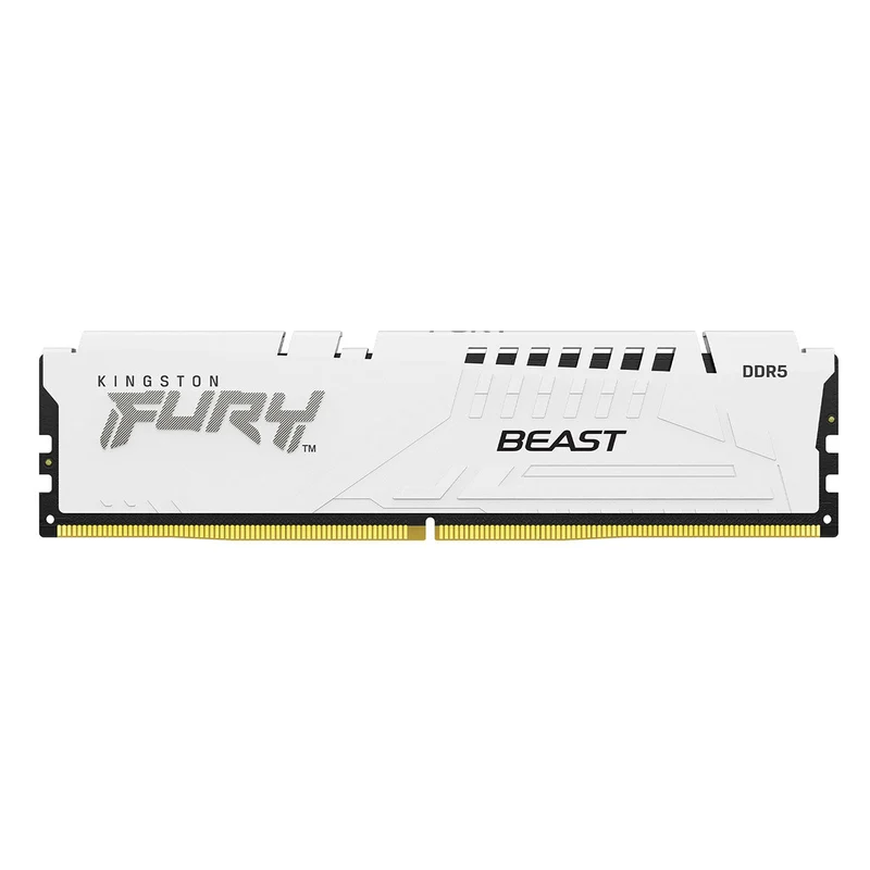 Kingston Fury Beast 32GB (1X32GB) DDR5 Expo 5200MT/S CL36 Memory (White) (KF552C36BWE-32)