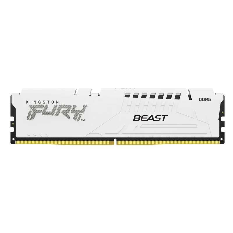 Kingston Fury Beast 16GB (1X16GB) DDR5 Expo 5200MT/S CL36 Memory (White) (KF552C36BWE-16)