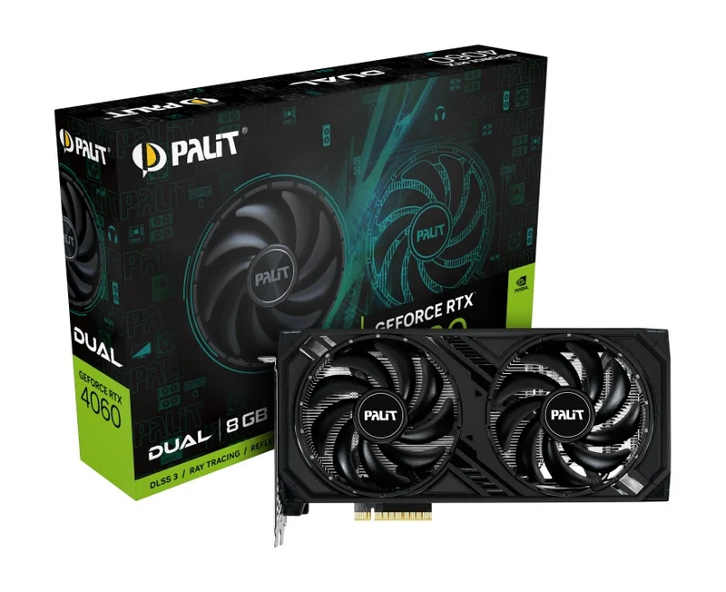 Palit GeForce RTX 4060 Dual 8GB GDDR6 Graphics Card