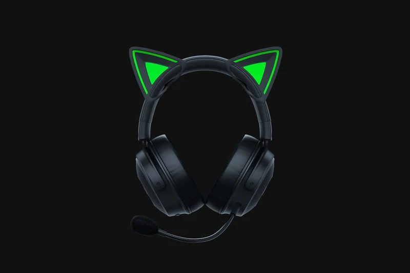 Razer Kitty Ears V2 Universal Fit Clip-On Kitty Ears For Headsets (Black)