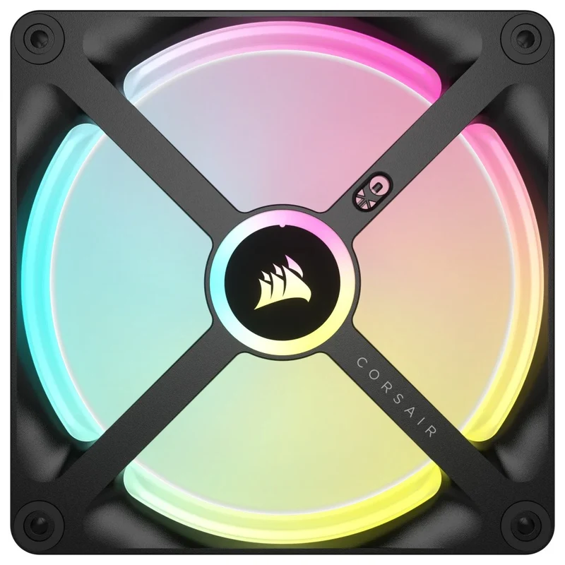 Corsair iCUE Link QX140 RGB 140mm PWM PC Fans Starter Kit With iCUE Link System Hub (Black) (Twin Pack)
