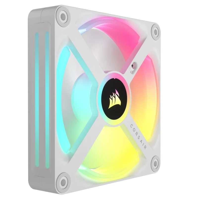 Corsair iCUE Link QX120 RGB 120mm PWM PC Fans Starter Kit With iCUE Link System Hub (White) (Triple Pack)