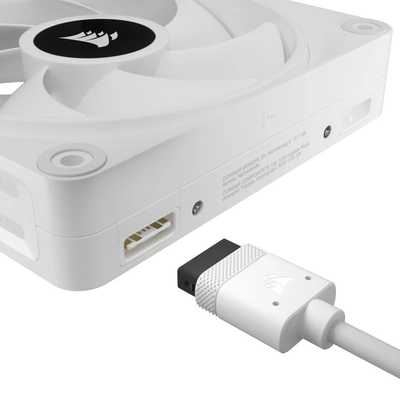 Corsair iCUE Link QX120 RGB 120mm PWM PC Fans Starter Kit With iCUE Link System Hub (White) (Triple Pack)
