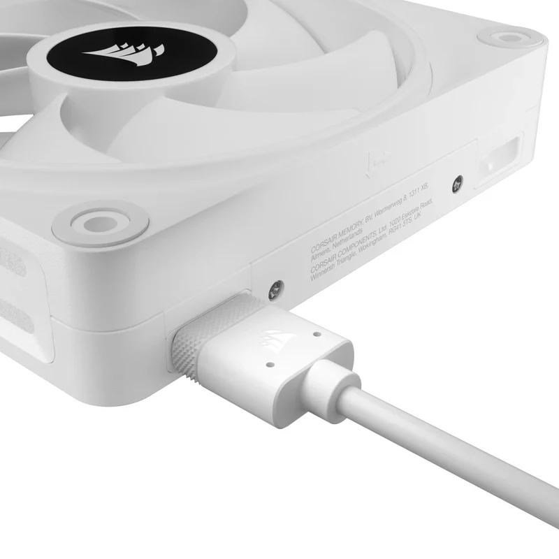 Corsair iCUE Link QX120 RGB 120mm PWM PC Fans Starter Kit With iCUE Link System Hub (White) (Triple Pack)
