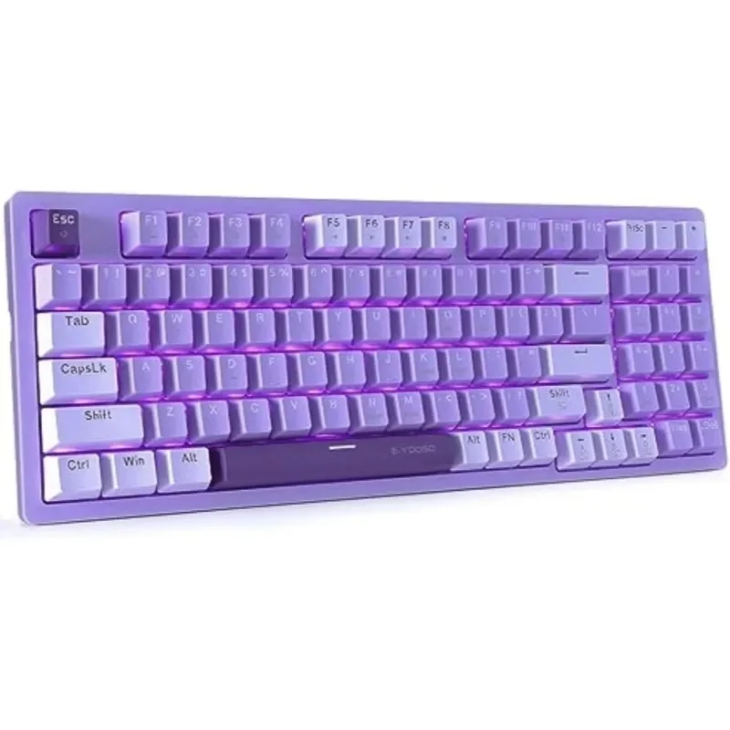 E-Yooso Z-94 Single Light 94-Keys Hot-Swappable Wired Mechanical Keyboard Deep Purple (Red Switch)