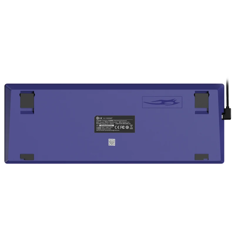 E-Yooso Z-94 Rainbow Light 94-Keys Hot-Swappable Wired Mechanical Keyboard Blue/Black (Blue Switch)