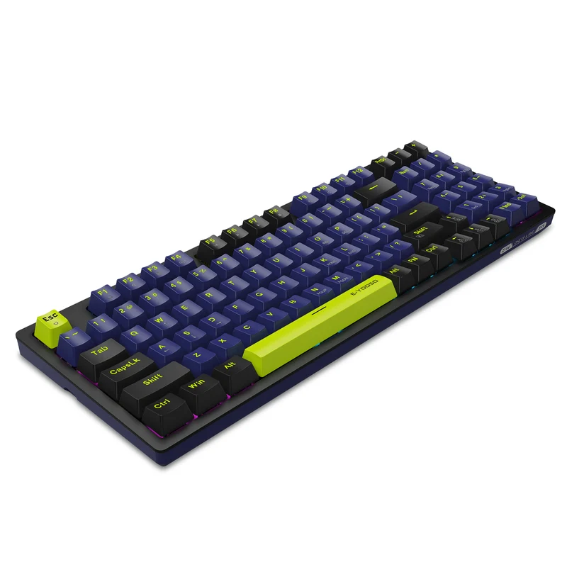 E-Yooso Z-94 Rainbow Light 94-Keys Hot-Swappable Wired Mechanical Keyboard Blue/Black (Blue Switch)