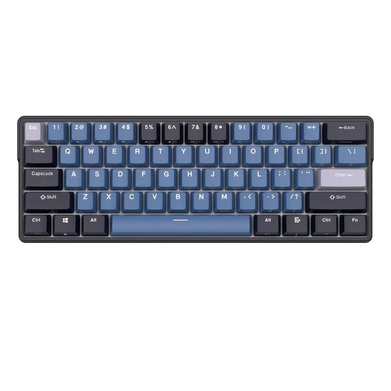 Royal Kludge RK61 Plus Tri-Mode RGB 61-Keys Hot Swappable Mechanical Keyboard Indigo (Brown Switch)