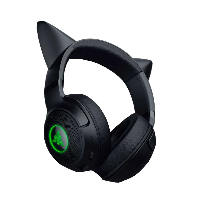 Razer Kraken Kitty V2 BT Wireless Bluetooth RGB Headset w/ Kitty Ears (Black, White, Quartz)