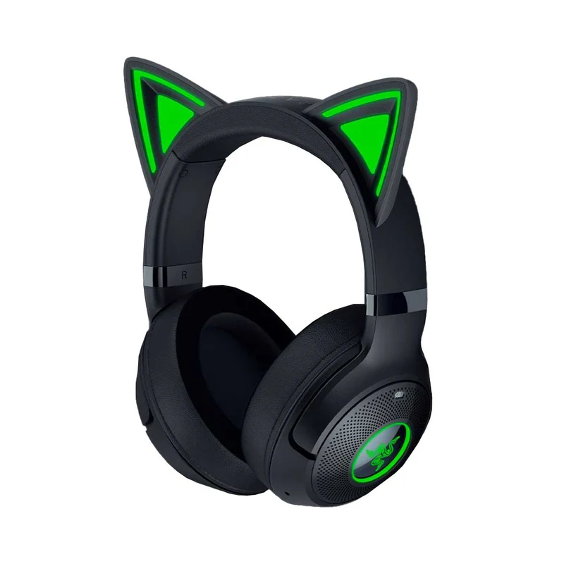 Razer Kraken Kitty V2 BT Wireless Bluetooth RGB Headset w/ Kitty Ears (Black, White, Quartz)
