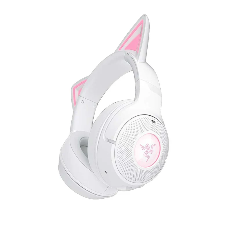 Razer Kraken Kitty V2 BT Wireless Bluetooth RGB Headset w/ Kitty Ears (Black, White, Quartz)