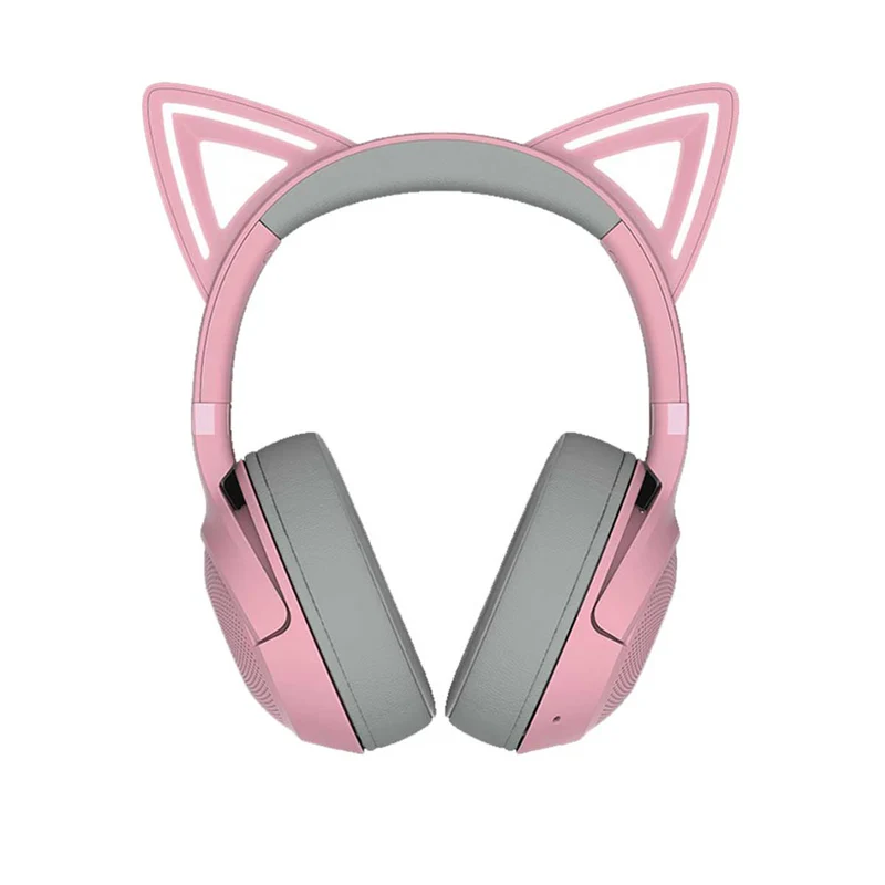 Razer Kraken Kitty V2 BT Wireless Bluetooth RGB Headset w/ Kitty Ears (Black, White, Quartz)