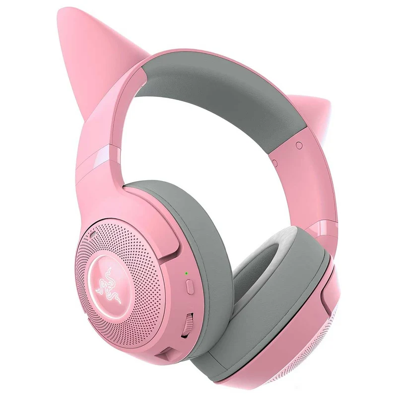 Razer Kraken Kitty V2 BT Wireless Bluetooth RGB Headset w/ Kitty Ears (Black, White, Quartz)