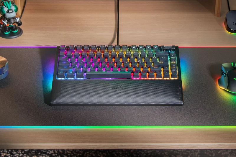 Razer Blackwidow V4 75% Hot-Swappable Mechanical Gaming Keyboard (Black) (Orange Switches)