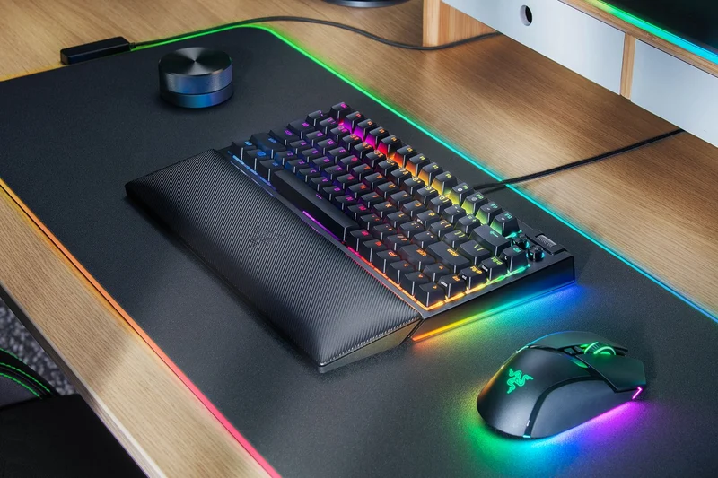 Razer Blackwidow V4 75% Hot-Swappable Mechanical Gaming Keyboard (Black) (Orange Switches)