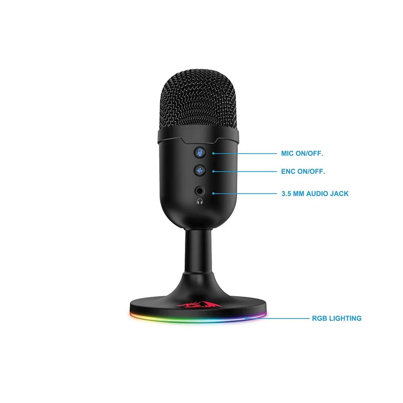 Redragon Pulsar Streaming Microphone (Black) (GM303)