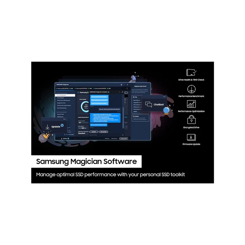Samsung 990 Pro 2TB PCIE 4.0 NVME M.2 SSD (MZ-V9P2T0BW)