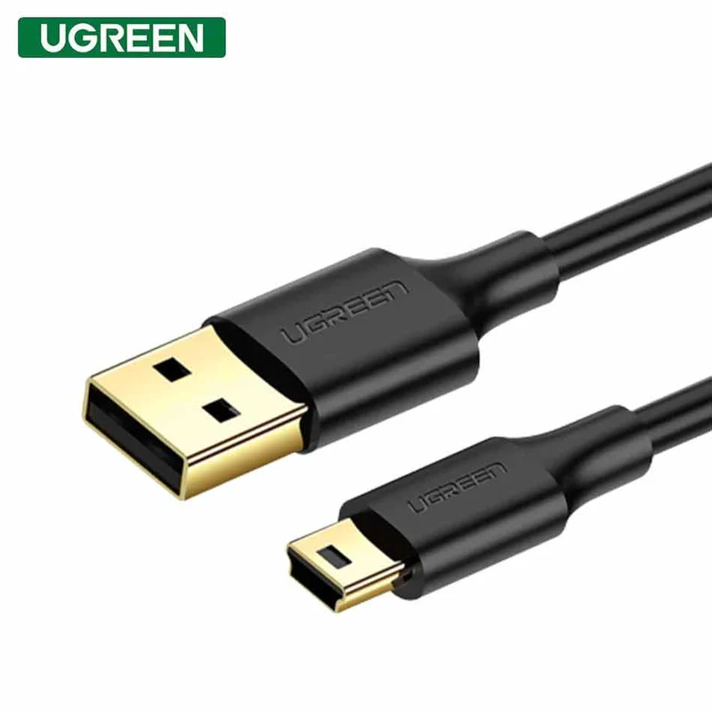 UGreen USB 2.0 A Male To Mini Usb 5 Pin Male Cable - 0.5m (Black) (US132/10354)
