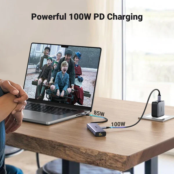 UGreen USB-C 6-In-1 Multifunction Adapter - 15cm (CM512/15598)