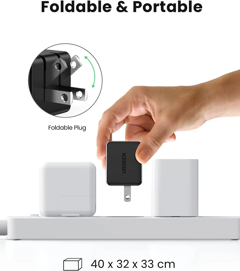 UGreen USB-C 25w PD Fast Charger With 2m USB Cable (Black) (CD250/50576)