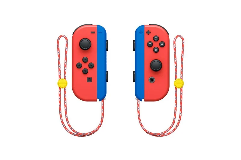 Nintendo Switch Console Mario Red & Blue Edition (Includes Carrying Case) + NSW Dobe Dust-Proof Kit Include Rubber Plug & Toughened Glass Film (TNS-862) Bundle