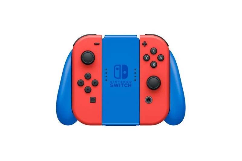 Nintendo Switch Console Mario Red & Blue Edition (Includes Carrying Case) + NSW Dobe Dust-Proof Kit Include Rubber Plug & Toughened Glass Film (TNS-862) Bundle