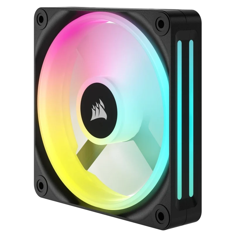 Corsair iCUE Link QX120 RGB 120mm PWM PC Fans Starter Kit With iCUE Link System Hub (Black) (Triple Pack)