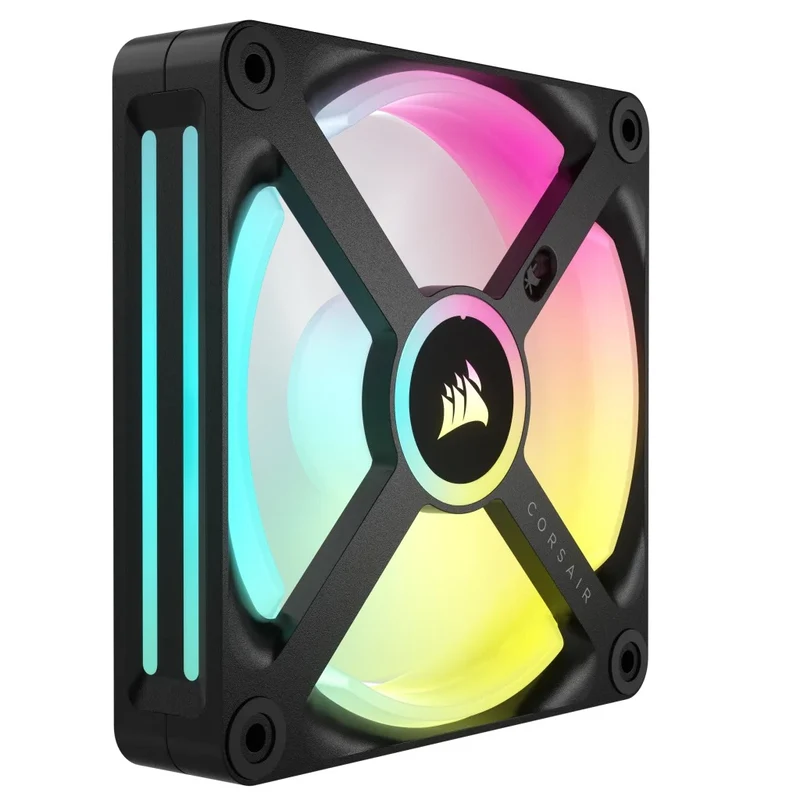 Corsair iCUE Link QX120 RGB 120mm PWM PC Fans Starter Kit With iCUE Link System Hub (Black) (Triple Pack)