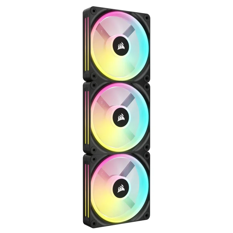 Corsair iCUE Link QX120 RGB 120mm PWM PC Fans Starter Kit With iCUE Link System Hub (Black) (Triple Pack)