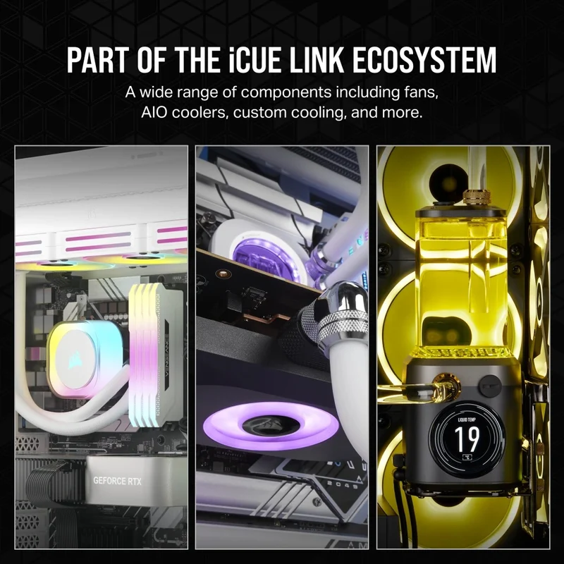 Corsair iCUE Link QX120 RGB 120mm PWM PC Fan Expansion Kit (White) (Single Pack)