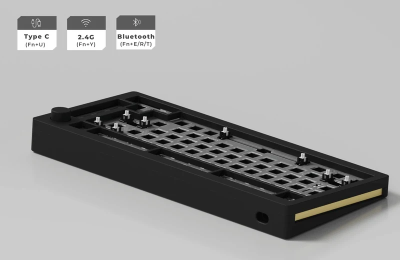 Monsgeek M1W DIY Kit Aluminum Case Multi-Modes RGB Hot-Swappable Mechanical Keyboard