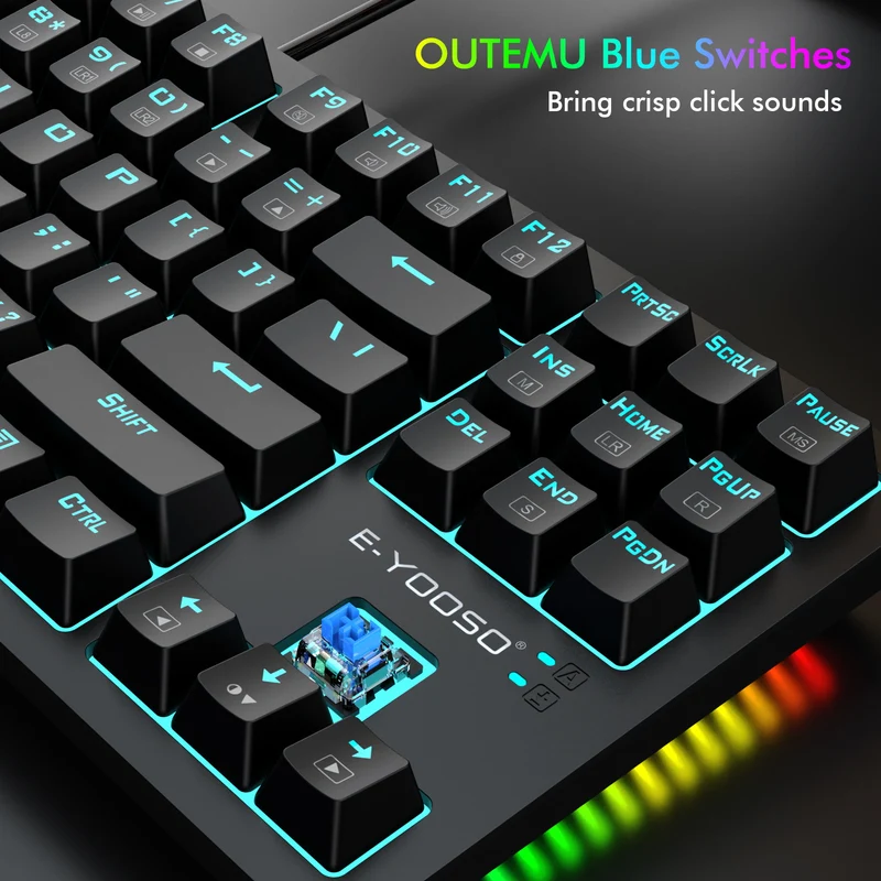E-Yooso Z-737 Wired Mechanical Keyboard & Mouse Combo