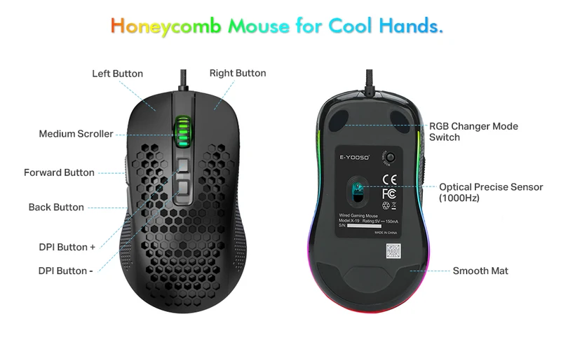 E-Yooso Z-737 Wired Mechanical Keyboard & Mouse Combo